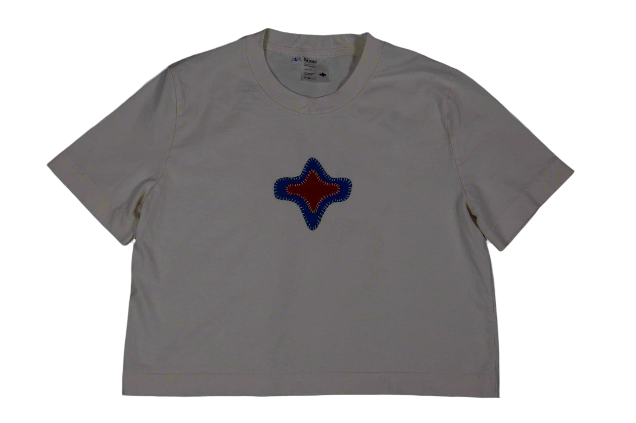 Cropped Appliqué Logo Tee