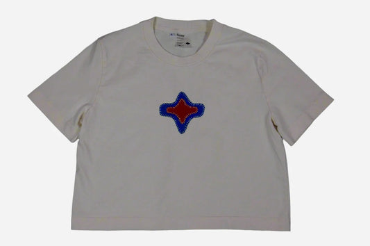 Cropped Appliqué Logo Tee